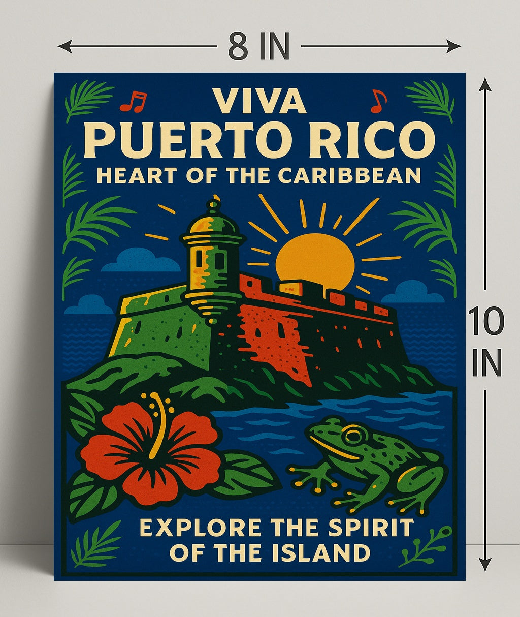 Viva Puerto Rico Heart of the Caribbean Poster PosterGoat