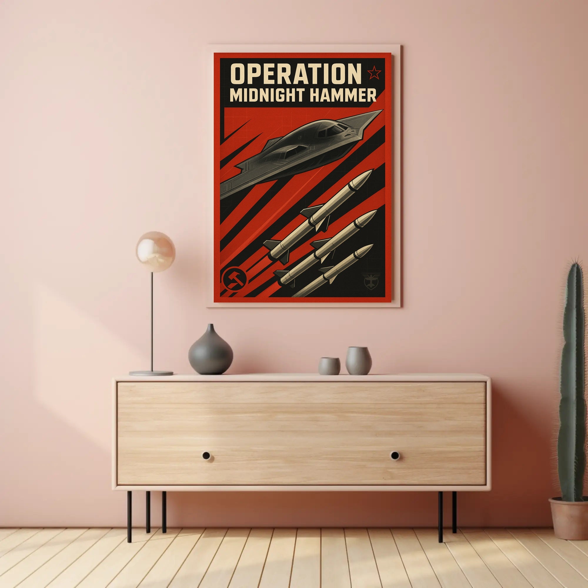 Cold War Stealth Bomber Soviet Propaganda Poster PosterGoat