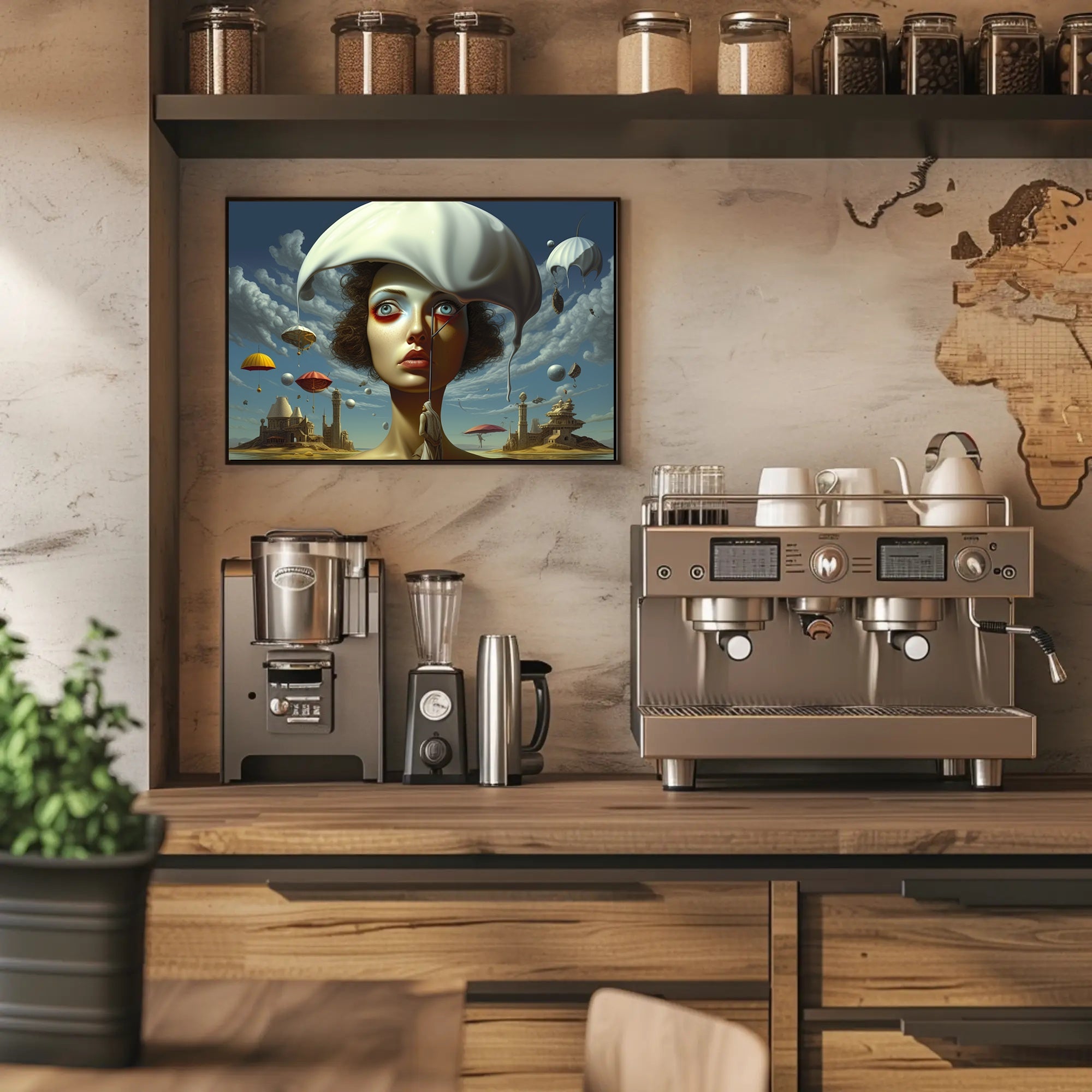 Surreal Dreamscape with Melting Hat Fantasy or Mythology Poster