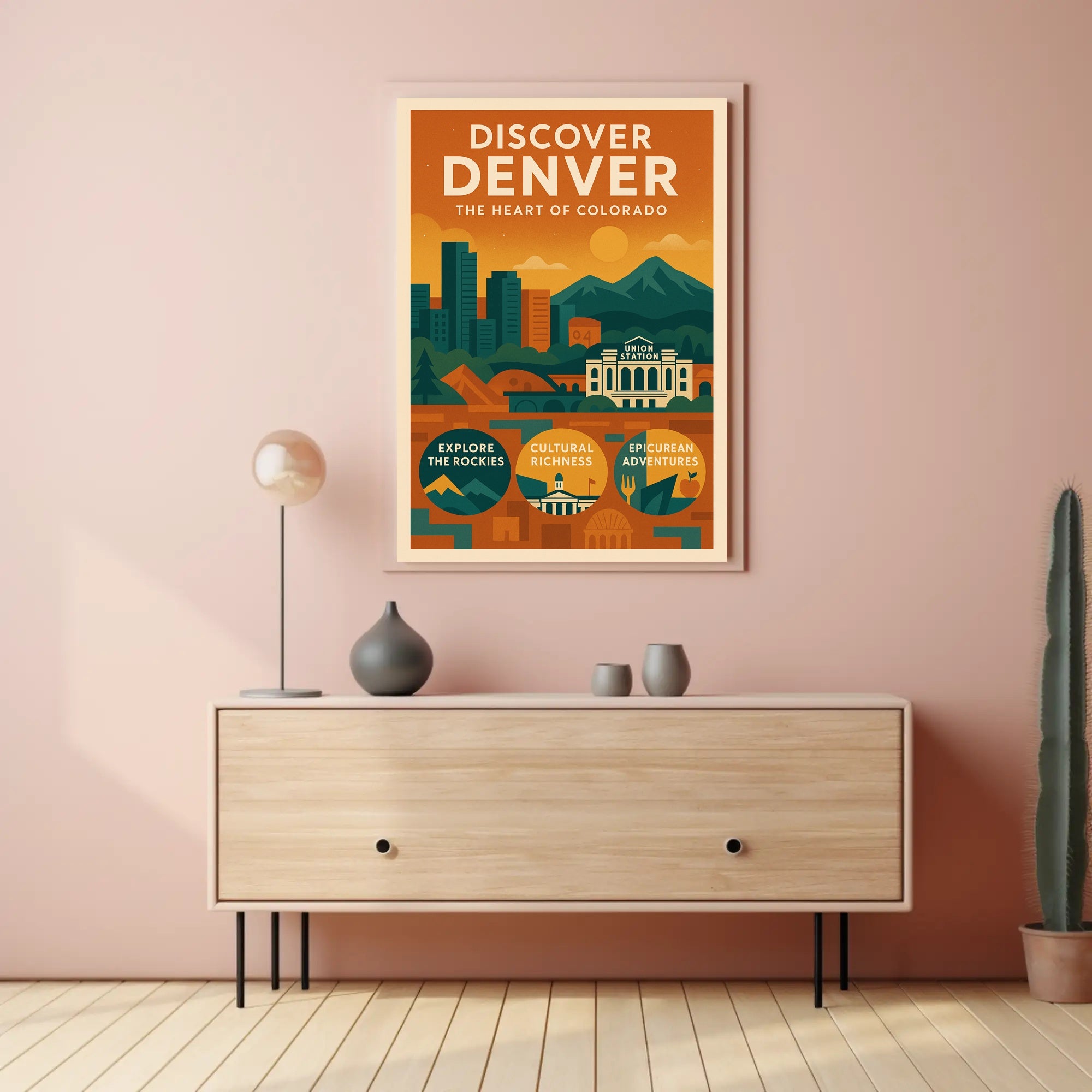 Discover Denver The Heart of Colorado Poster PosterGoat