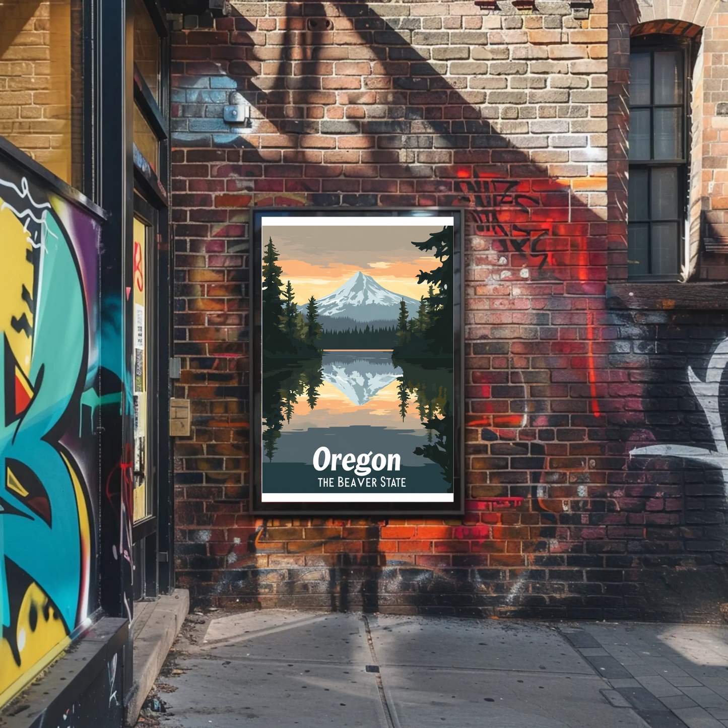 Oregon - The Beaver State Vintage Travel Poster