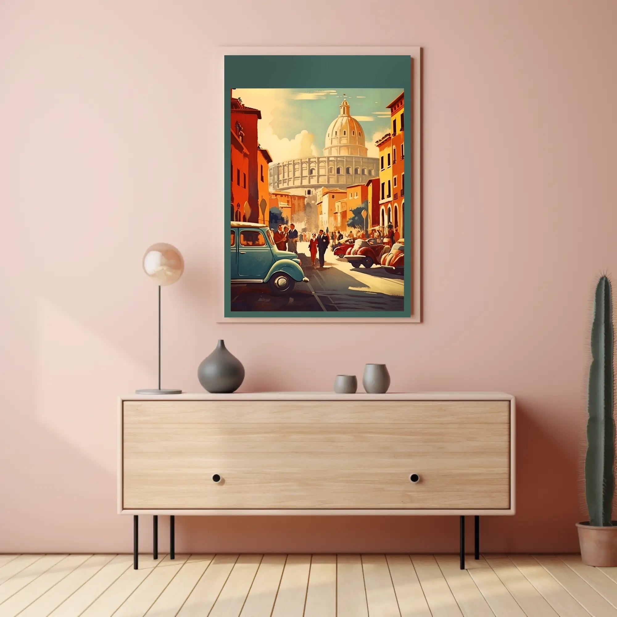 Vintage Italian Street Scene Poster