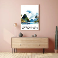 American Samoa Watercolor Wall Art Poster