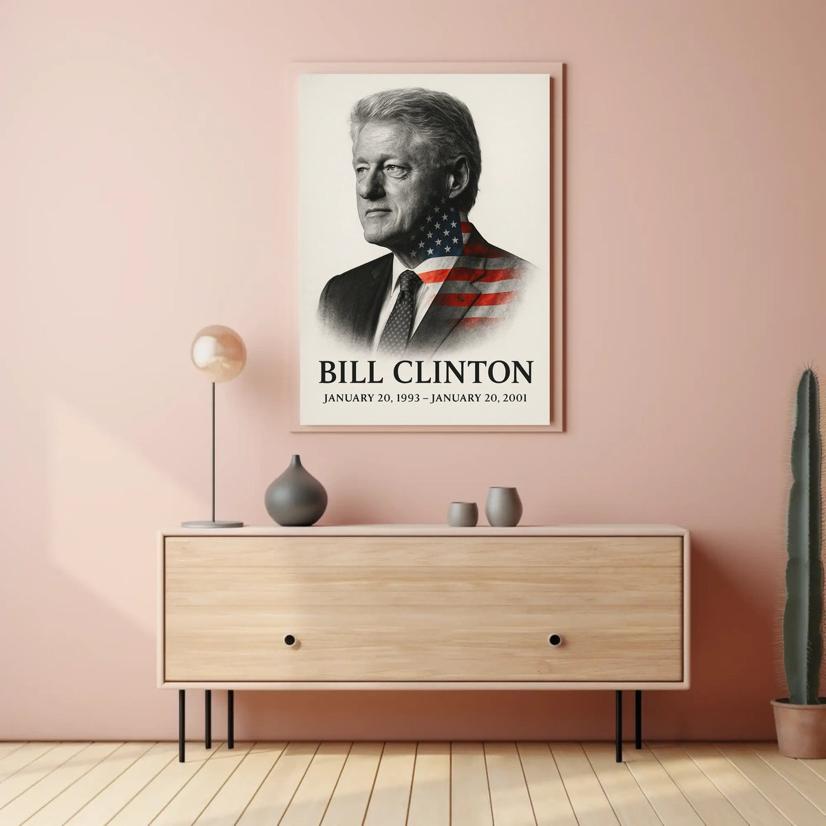 Bill Clinton 42nd President of the United States Reflections Poster