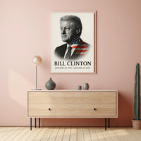 Bill Clinton 42nd President of the United States Reflections Poster