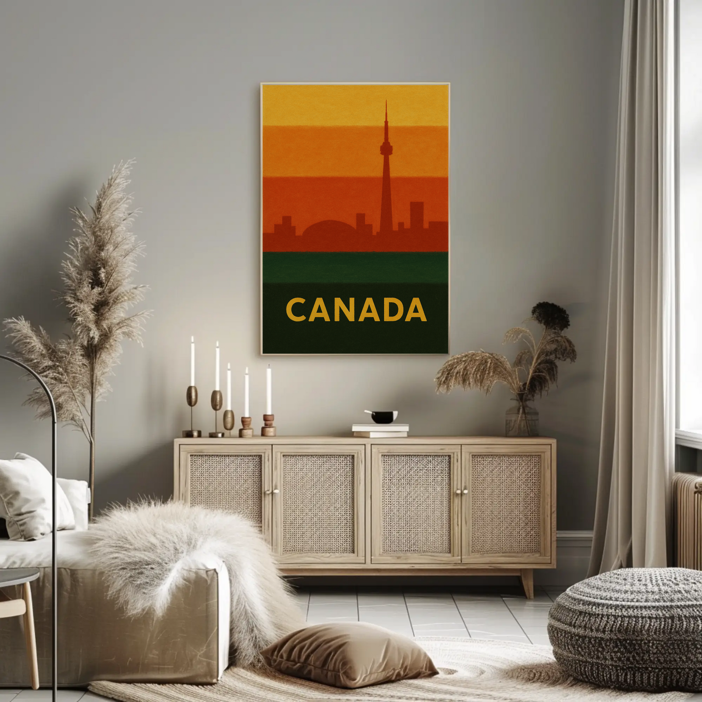 Toronto's Iconic Skyline Vintage Travel Poster