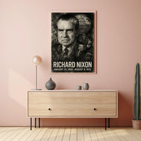 Richard Nixon 37th President of the United States Double Exposure Poster