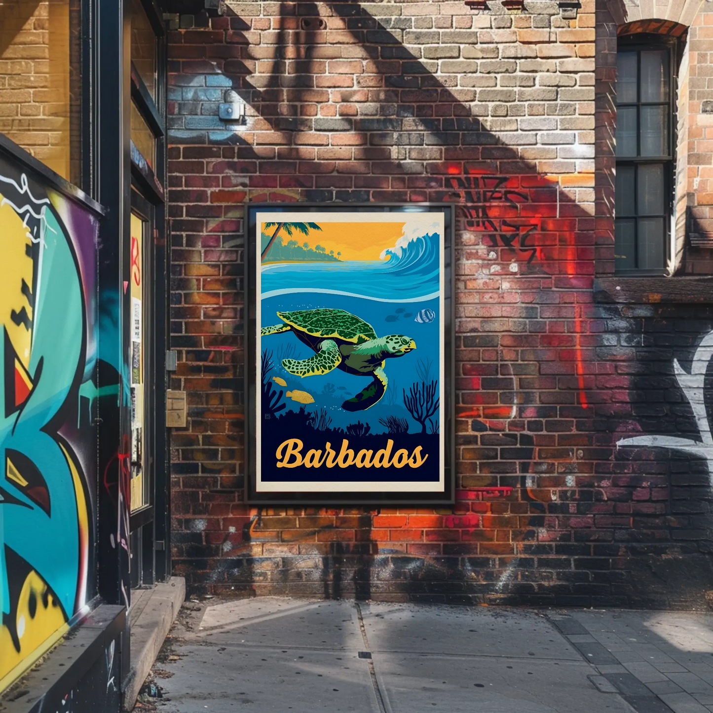 Barbados Vintage Travel Poster