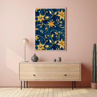 Luxurious Floral Baroque Art Nouveau Design Artistic Poster