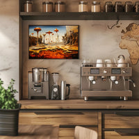 Alien World Mushroom Landscape Futuristic Sci-Fi Poster