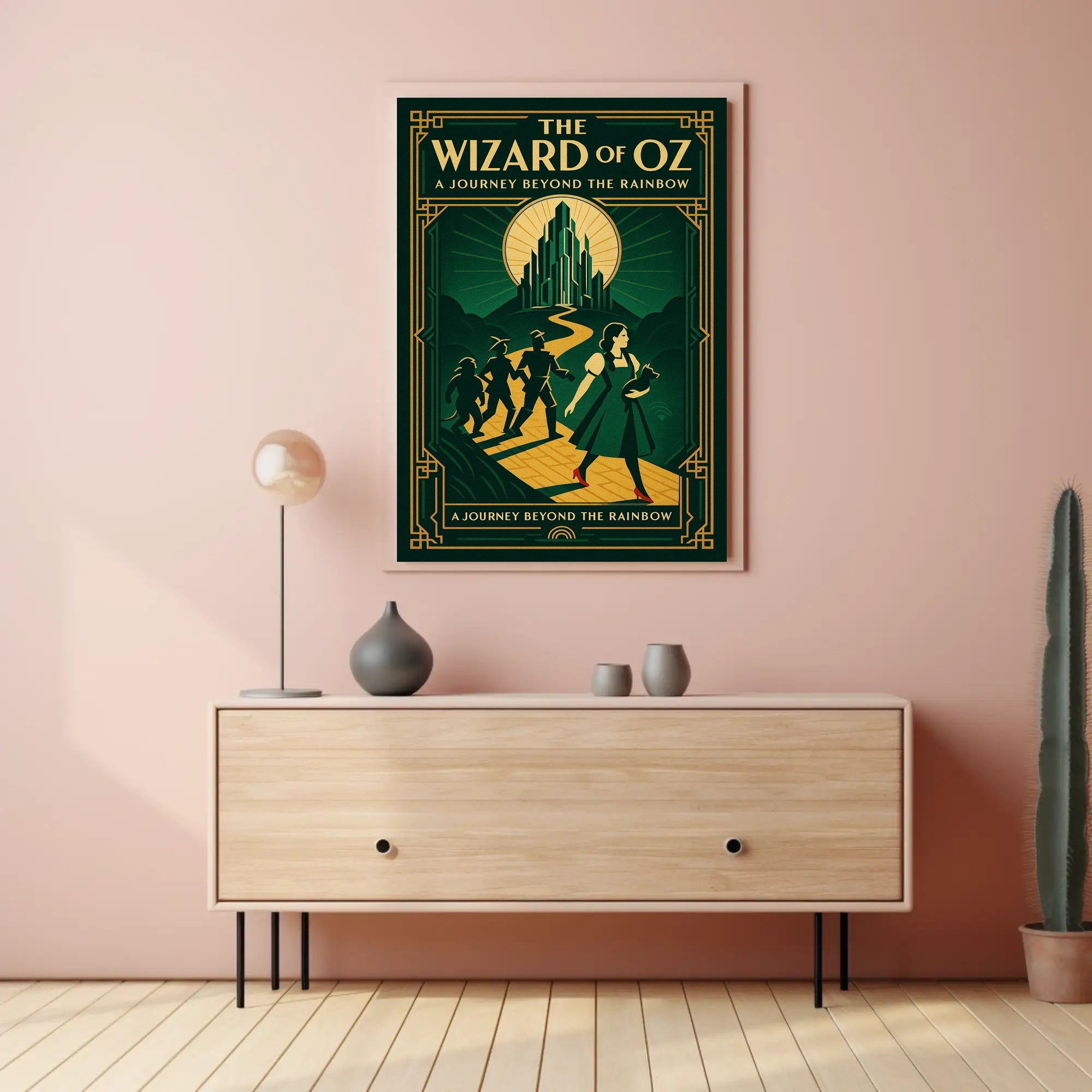 The Wizard of Oz Art Deco Fantasy Poster PosterGoat