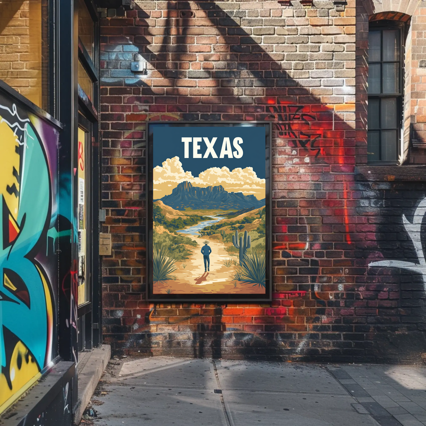 Texas Vintage Poster - Western Landscape