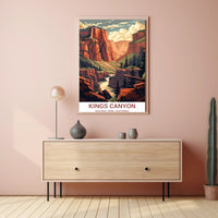 Kings Canyon Vintage National Park Poster