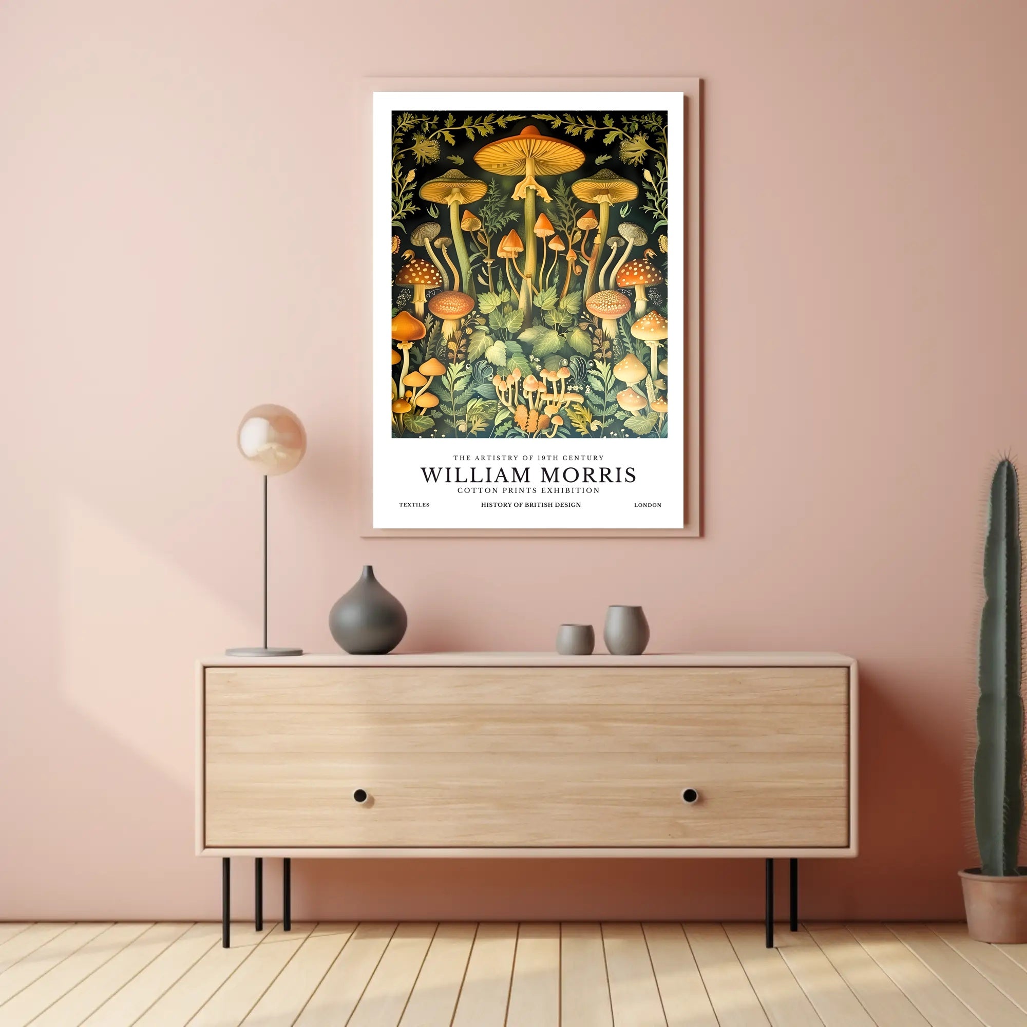 William Morris Cotton Prints Exhibition Poster