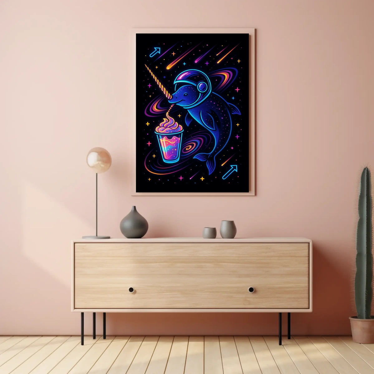 Cosmic Narwhal Adventure Poster