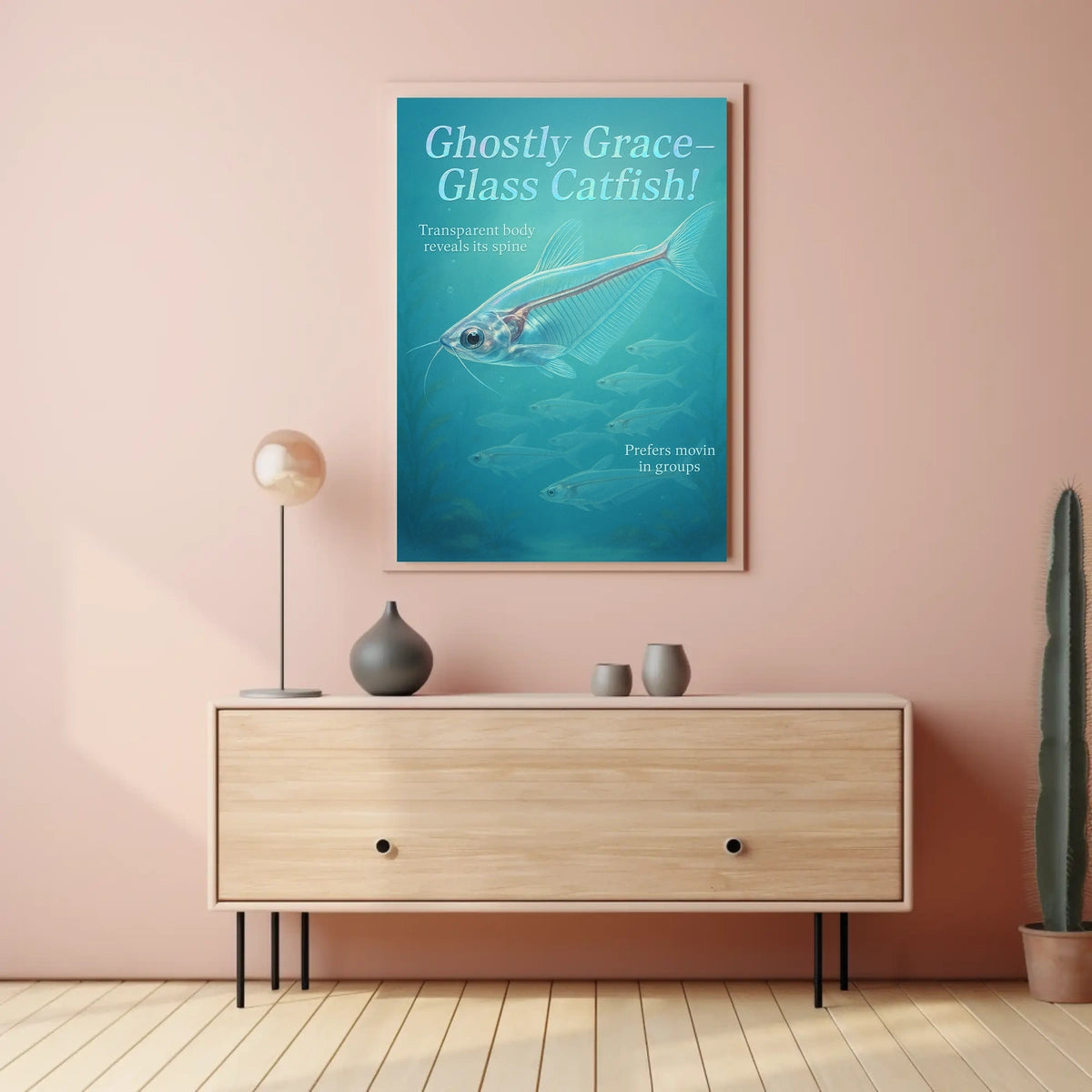 Ghostly Grace Glass Catfish Poster