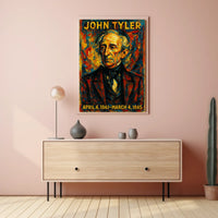John Tyler 10th President of the United States Glitch Hop Art Poster