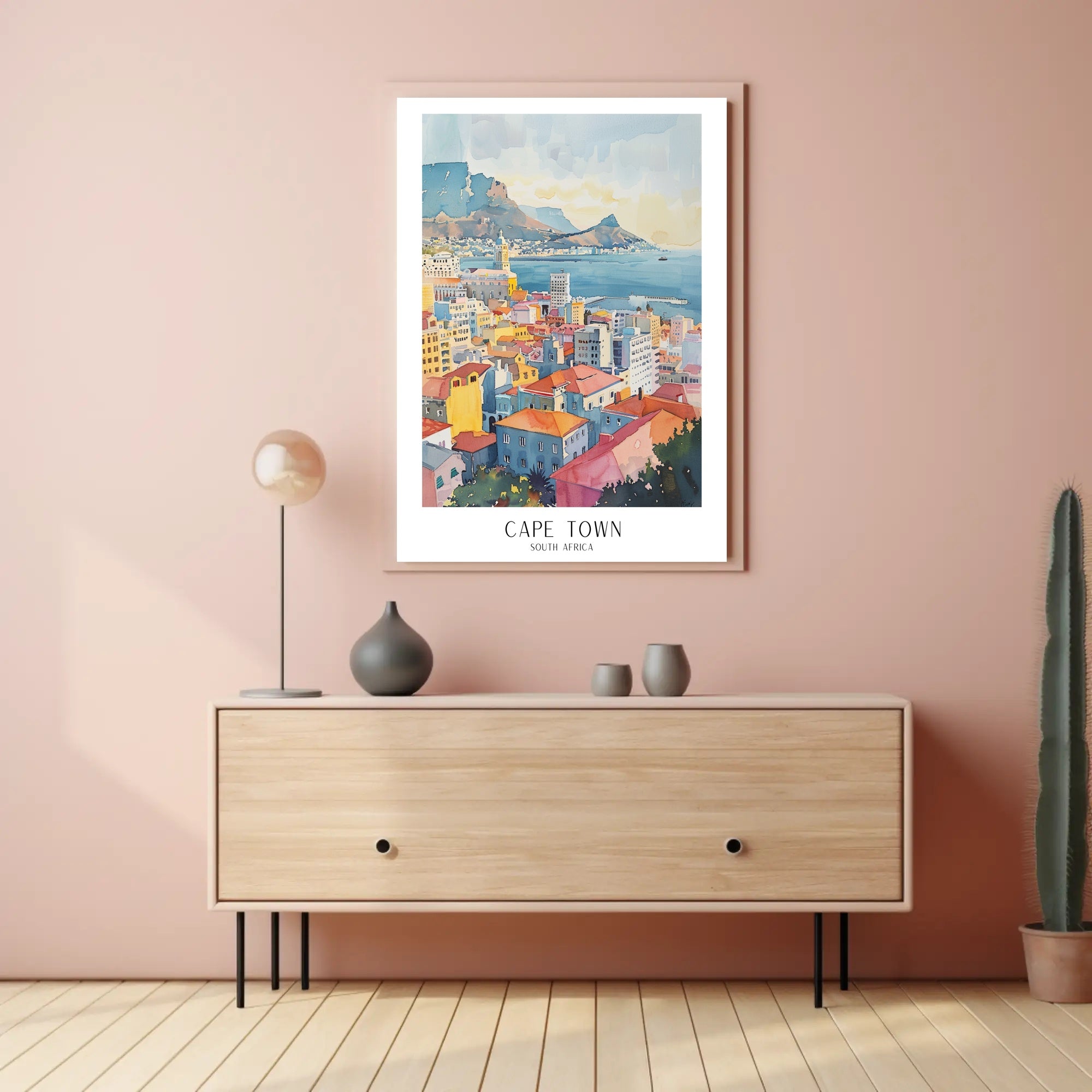 Cape Town Cityscape: Travel Poster PosterGoat