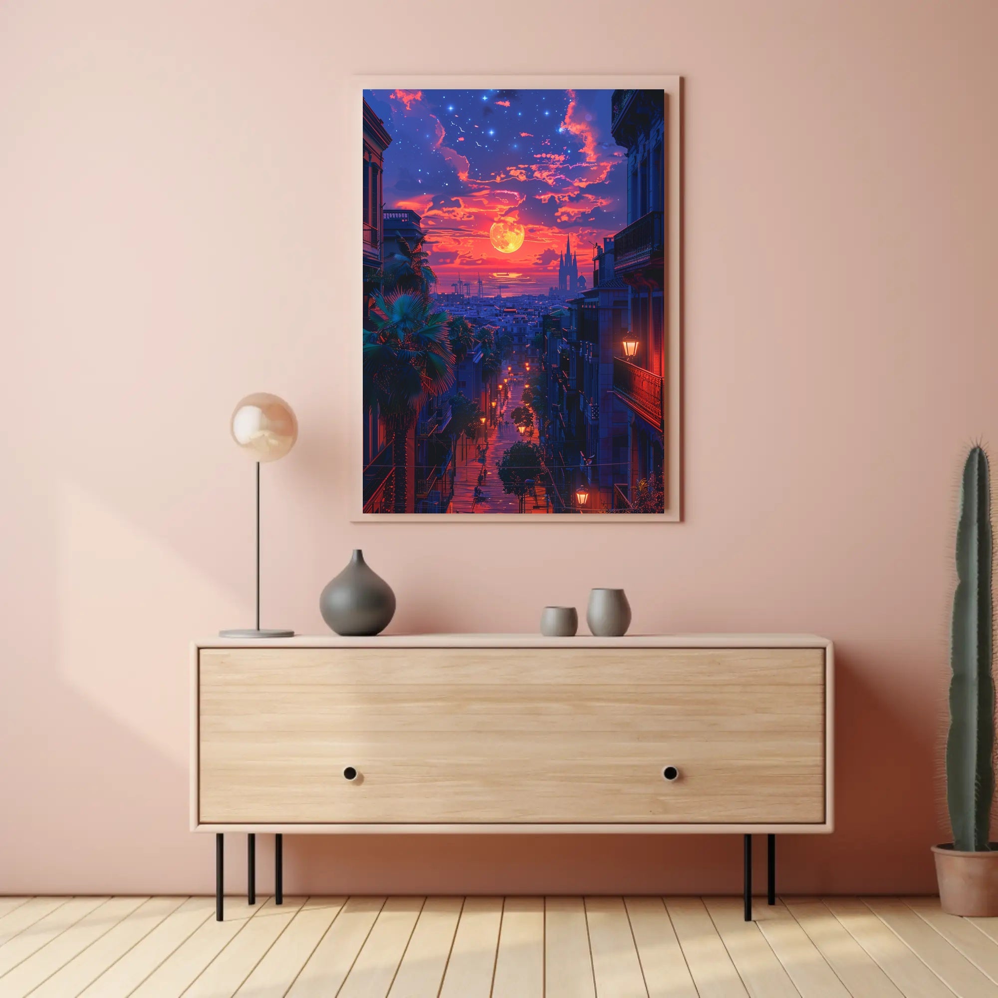Enchanted Evening in the City Art Poster Print for Home Decor PosterGoat