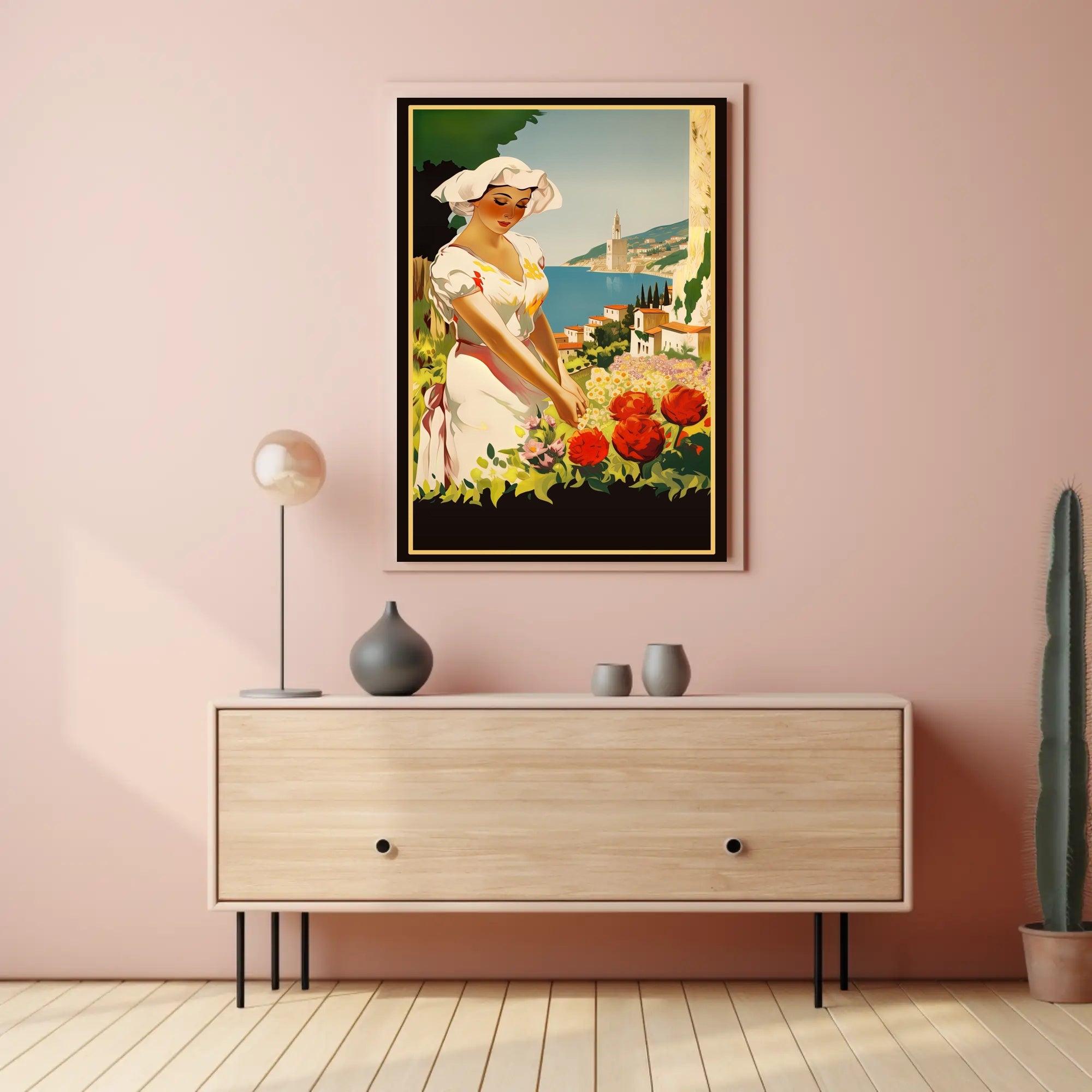 Serenity By The Sea Travel Poster Art Print Decor