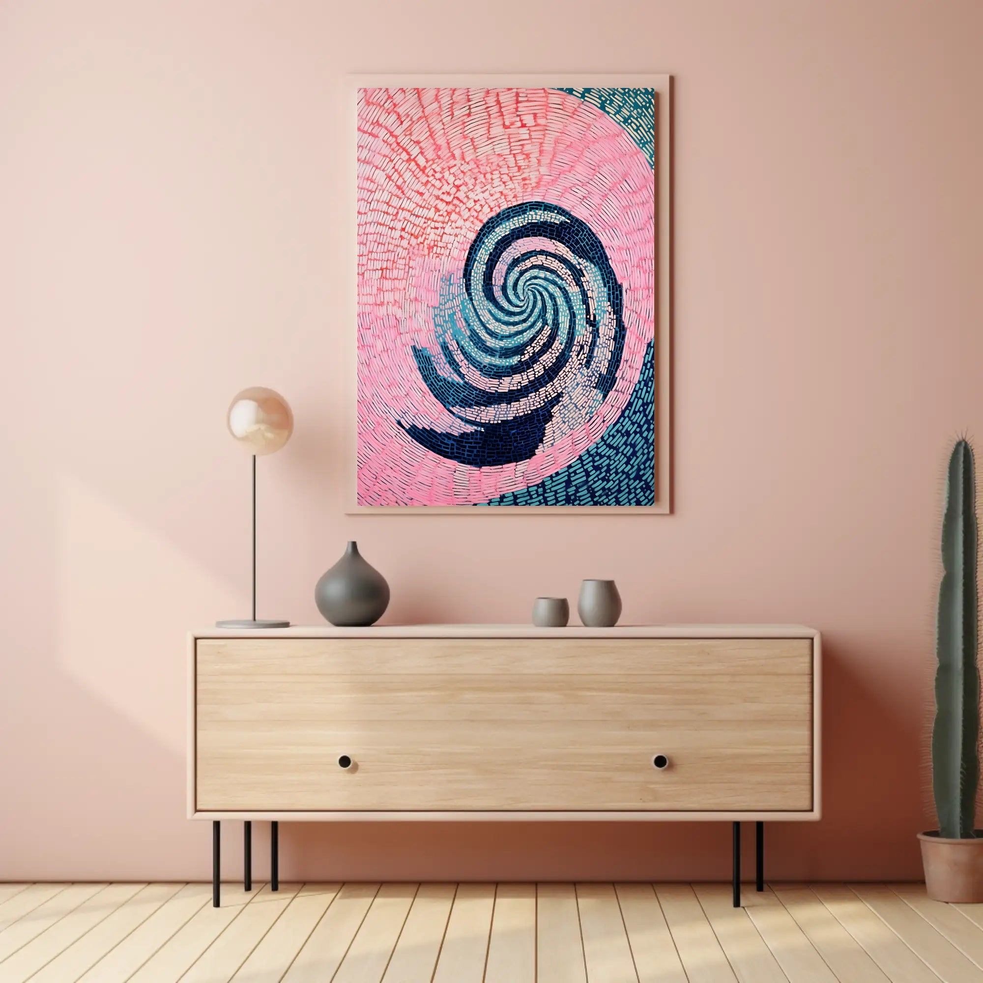 Swirling Mosaic Abstract Poster Wall Art Print