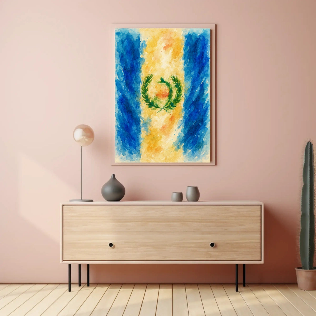 Watercolor Flag Art Poster