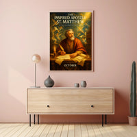 The Inspired Apostle St. Matthew Poster PosterGoat