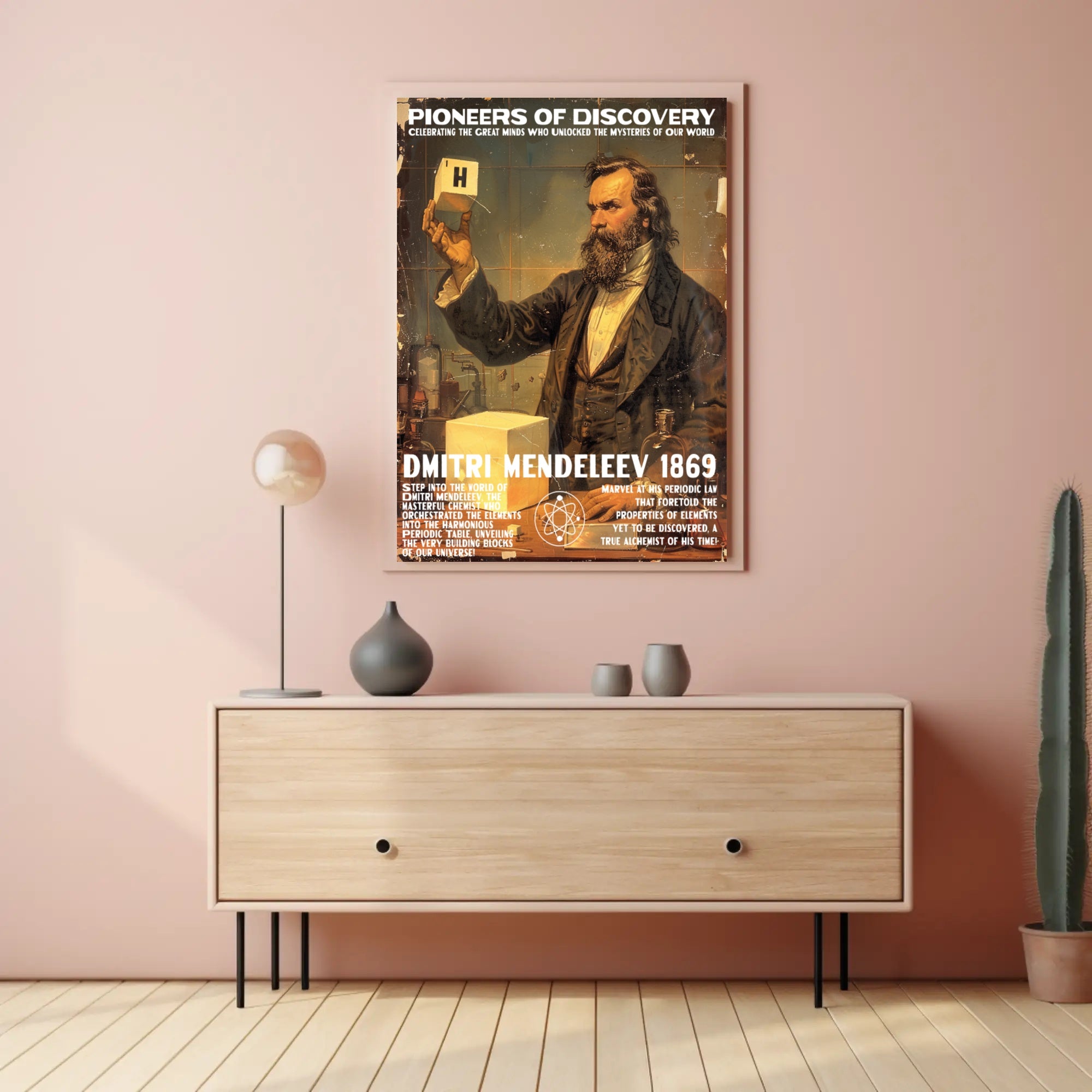 Mendeleev Chemistry Inspiration Vintage Educational or Infographic Poster