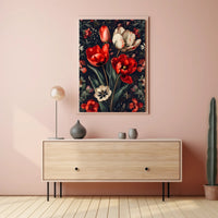 Botanical Elegance: Artistic Tulip Bouquet Poster