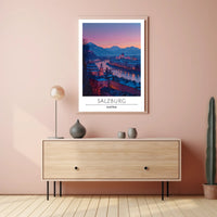 Salzburg Twilight Enchantment: Scenic Travel Poster