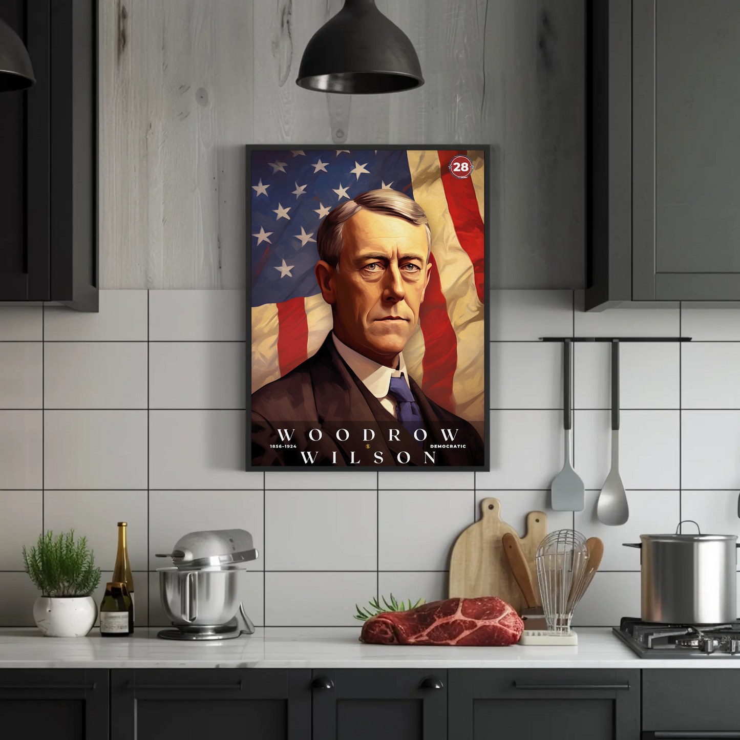 Woodrow Wilson 28th President Of The United States Portrait
