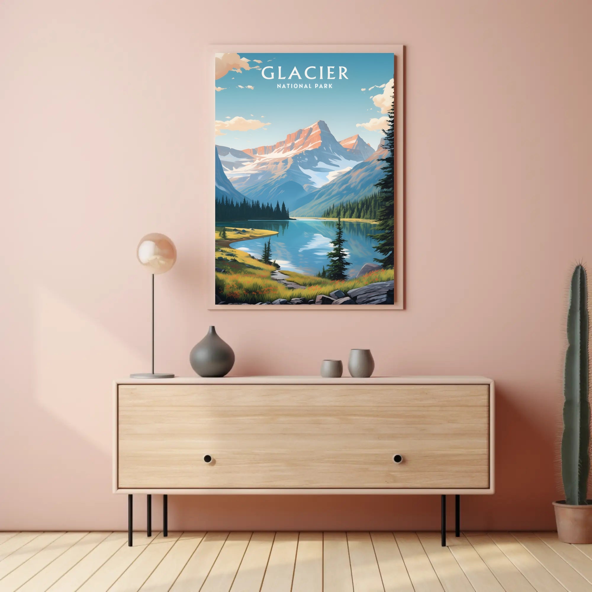 Serene Majesty of Glacier National Park Poster