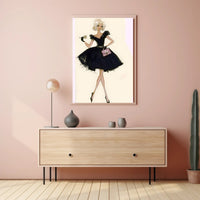 Fashion Illustration in Black Poster