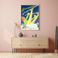 Swiss Ski Adventure Vintage Travel Poster PosterGoat
