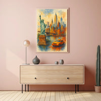 New York City Dreams Watercolor Poster