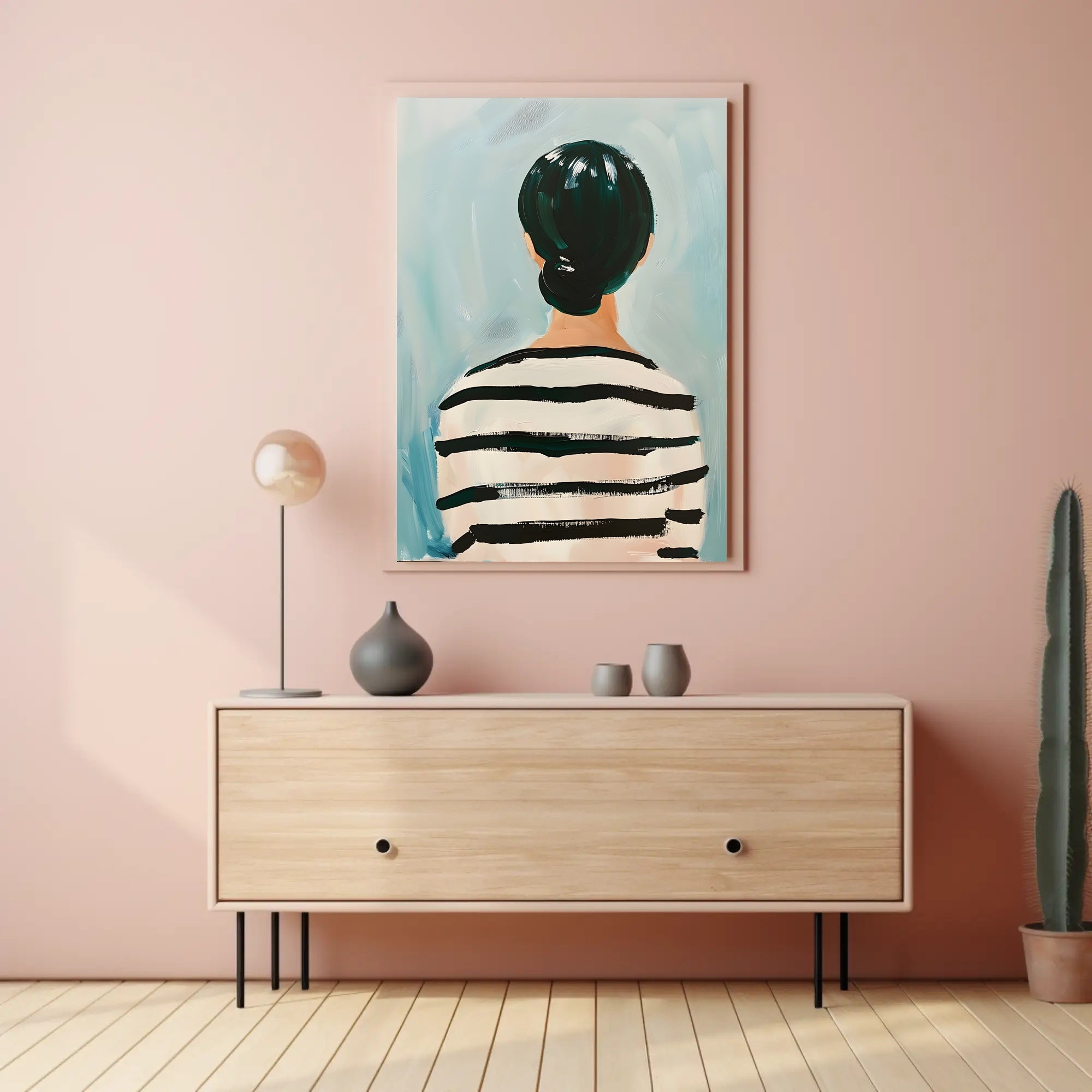 Striped Reflections Abstract Poster Wall Art Print