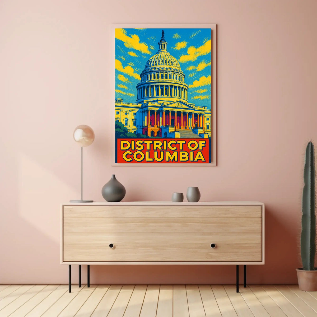 District of Columbia Capitol Art Poster