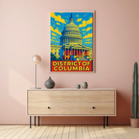 District of Columbia Capitol Art Poster