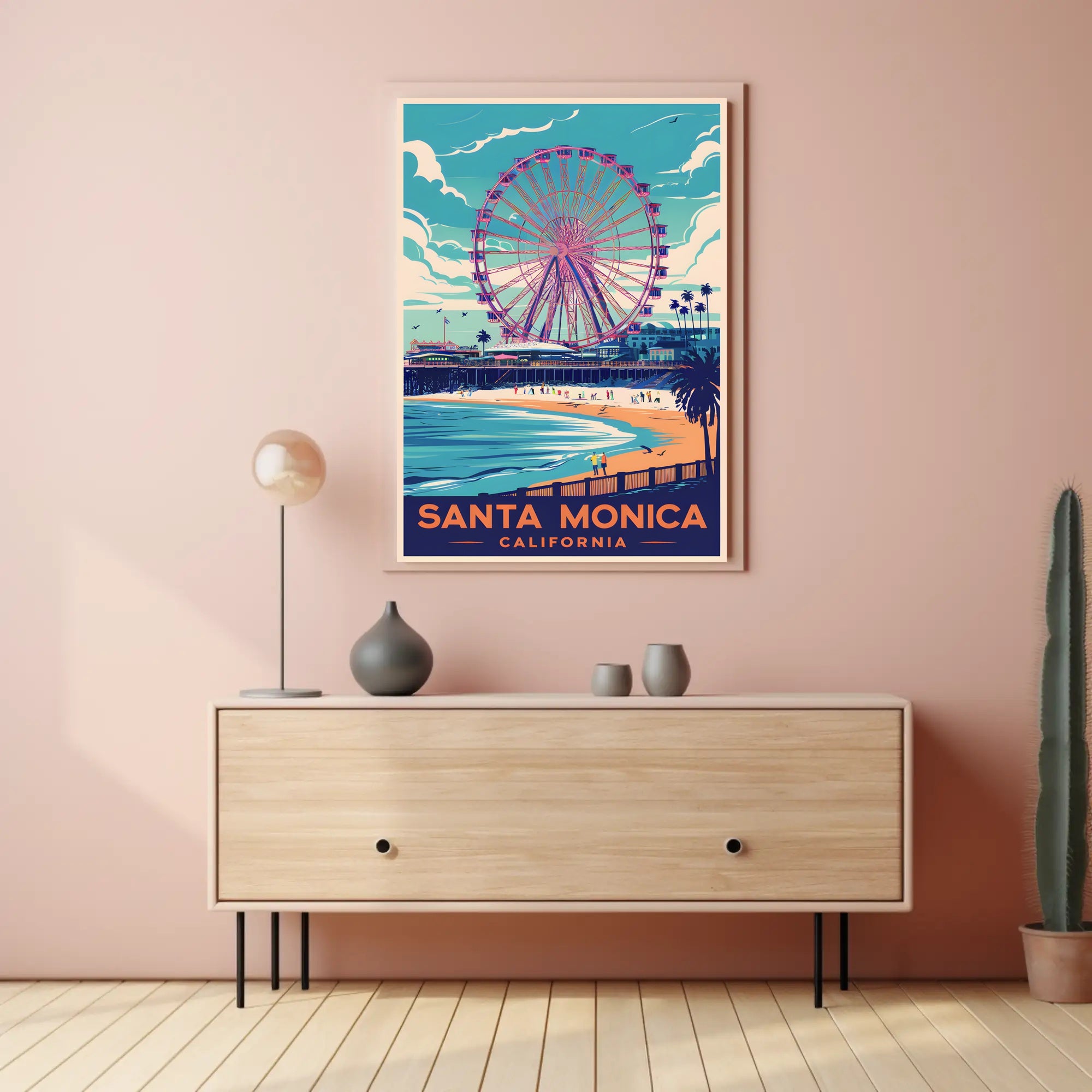 Santa Monica Beach Poster
