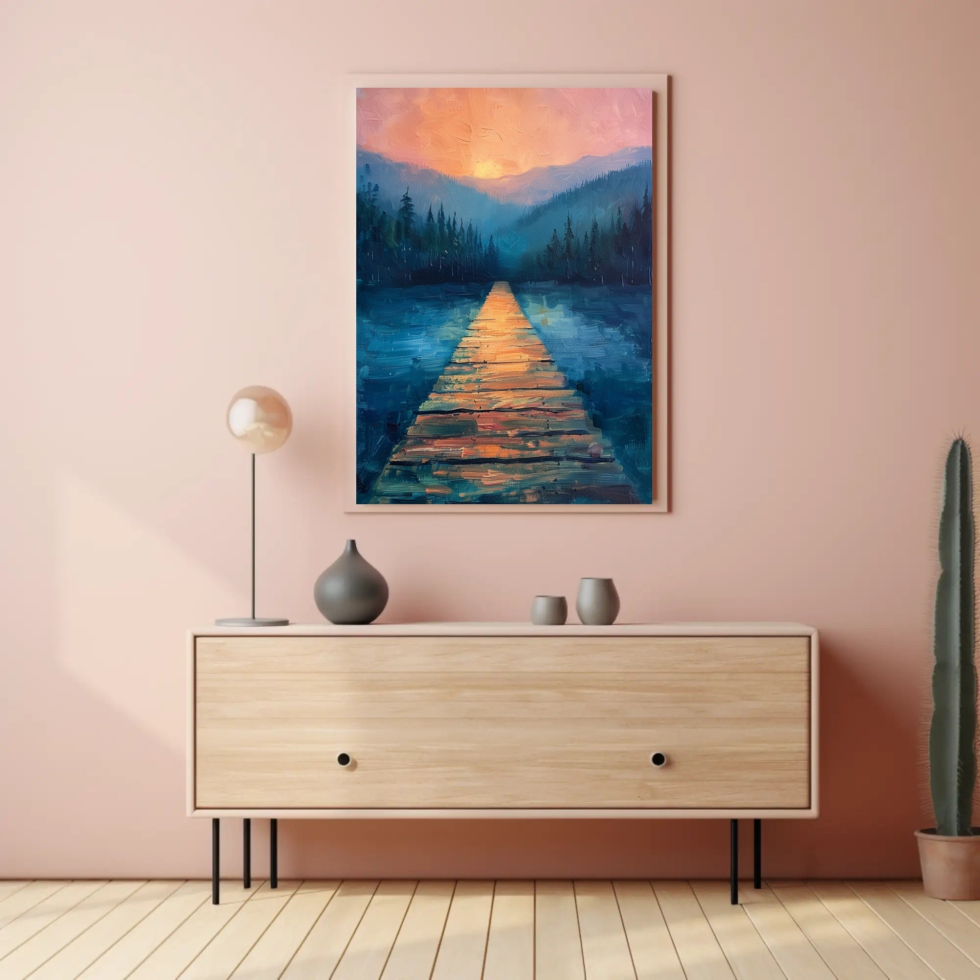 Serene Dreamlike Landscape Art Print - Abstract or Artistic Poster PosterGoat