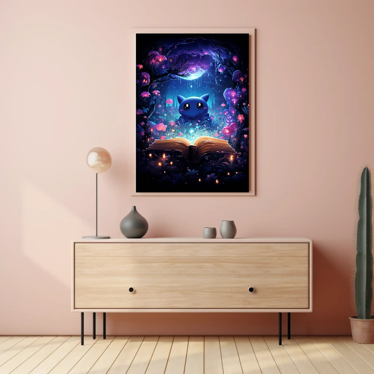 Enchanted Night Mystic Forest Surrealism Dreamers Poster