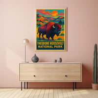 Roosevelt National Park Vintage Travel Collector Poster