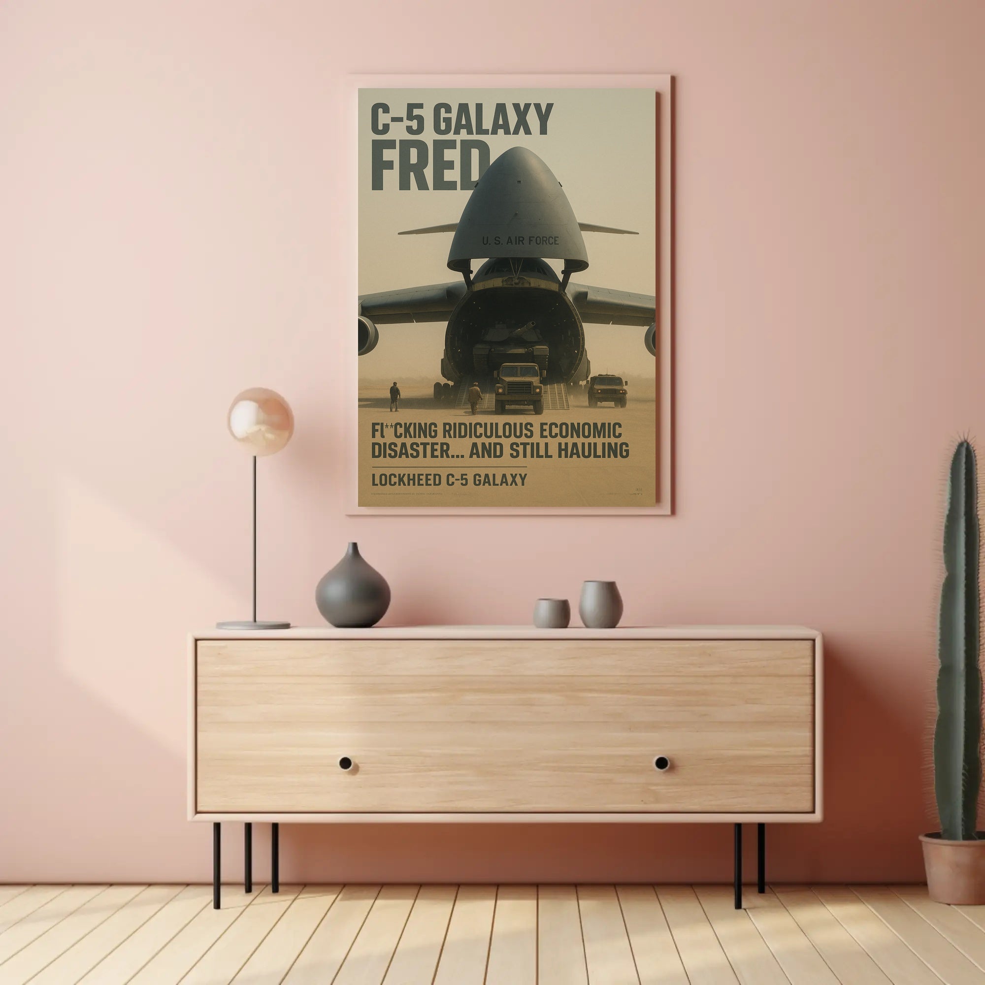 Military Aircraft with Tank U.S. Air Force Poster