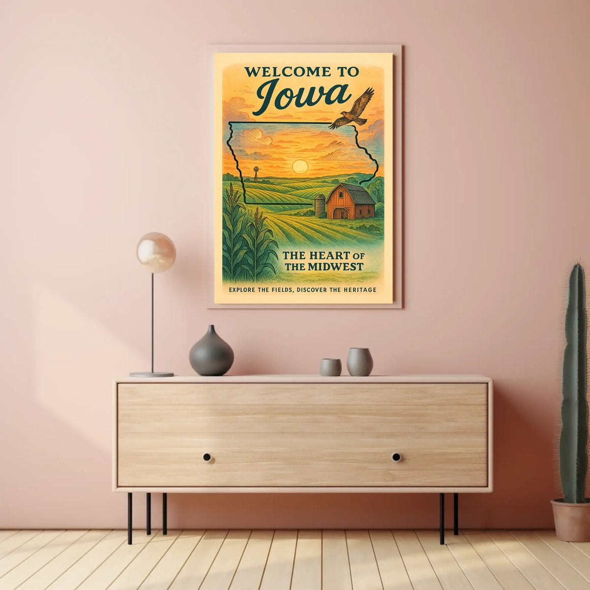 Welcome to Iowa The Heart of the Midwest Poster