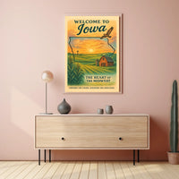 Welcome to Iowa The Heart of the Midwest Poster