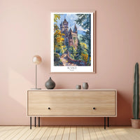 Alsace Castle in Autumn Poster PosterGoat