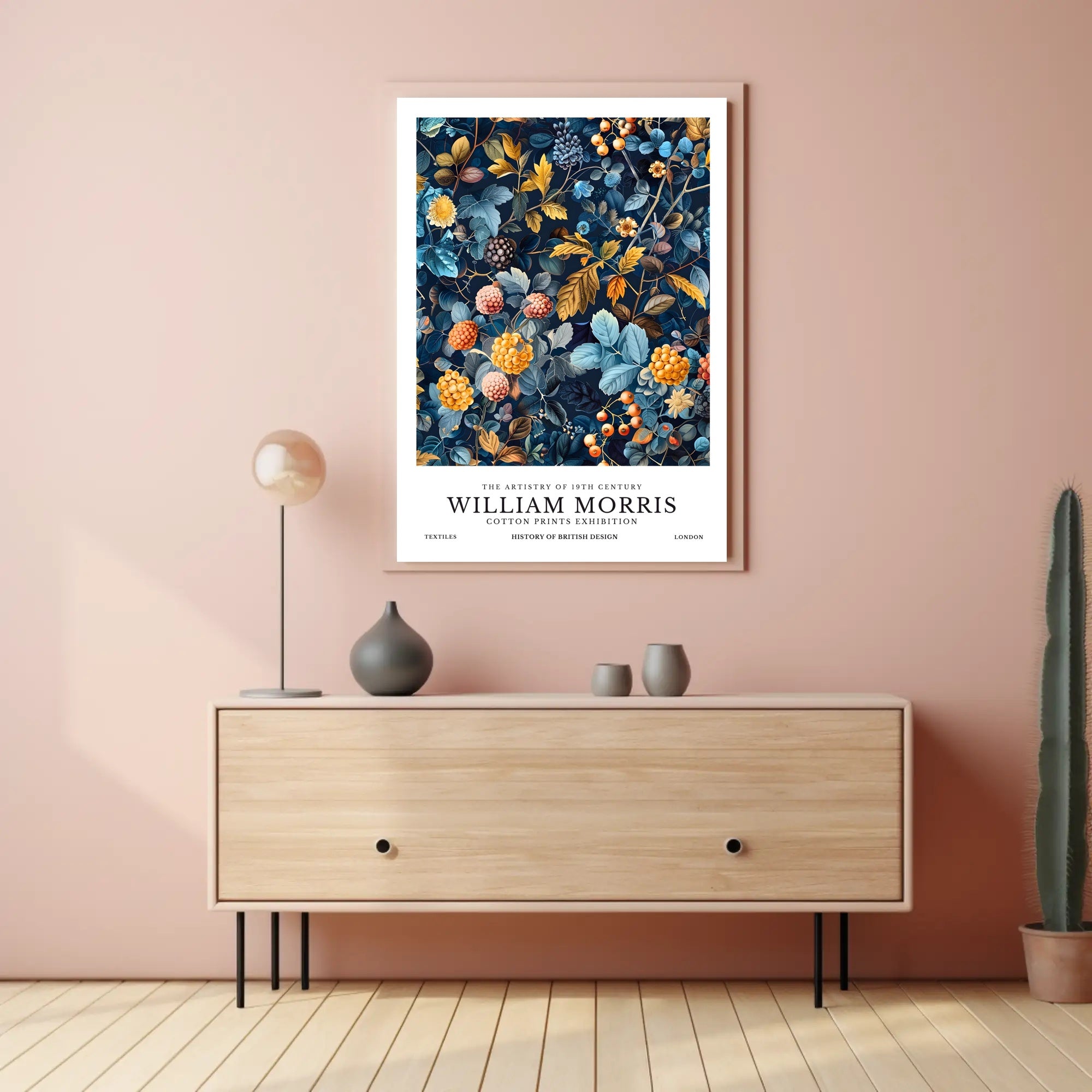 William Morris Cotton Prints Exhibition Poster