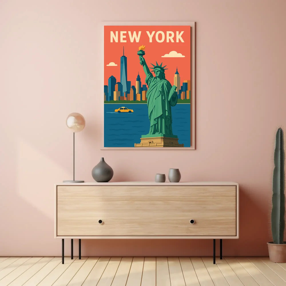 Flat Graphic NYC Poster Museum Quality Print for City Fans