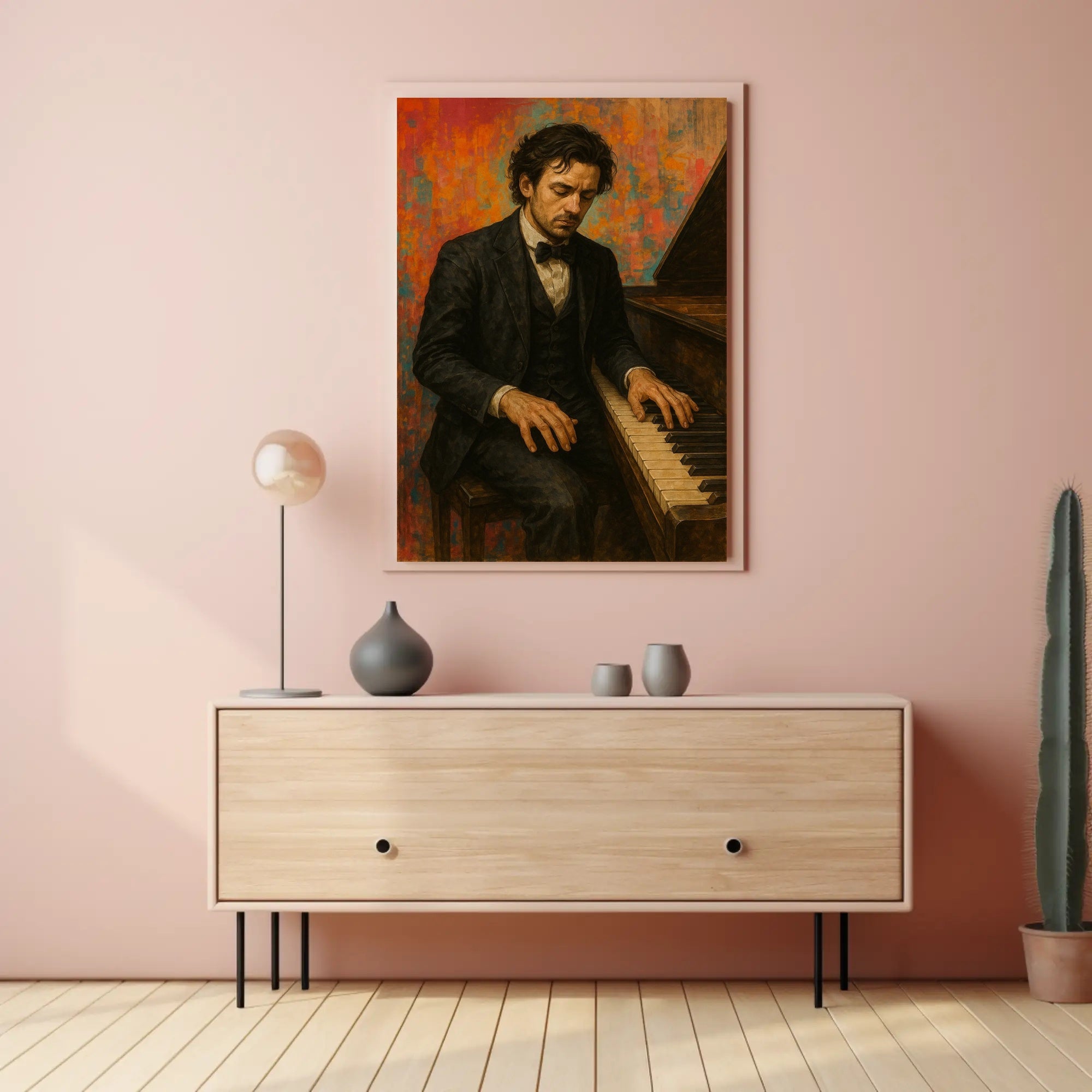 Piano Virtuoso in Realistic Brush Strokes - Artistic Poster