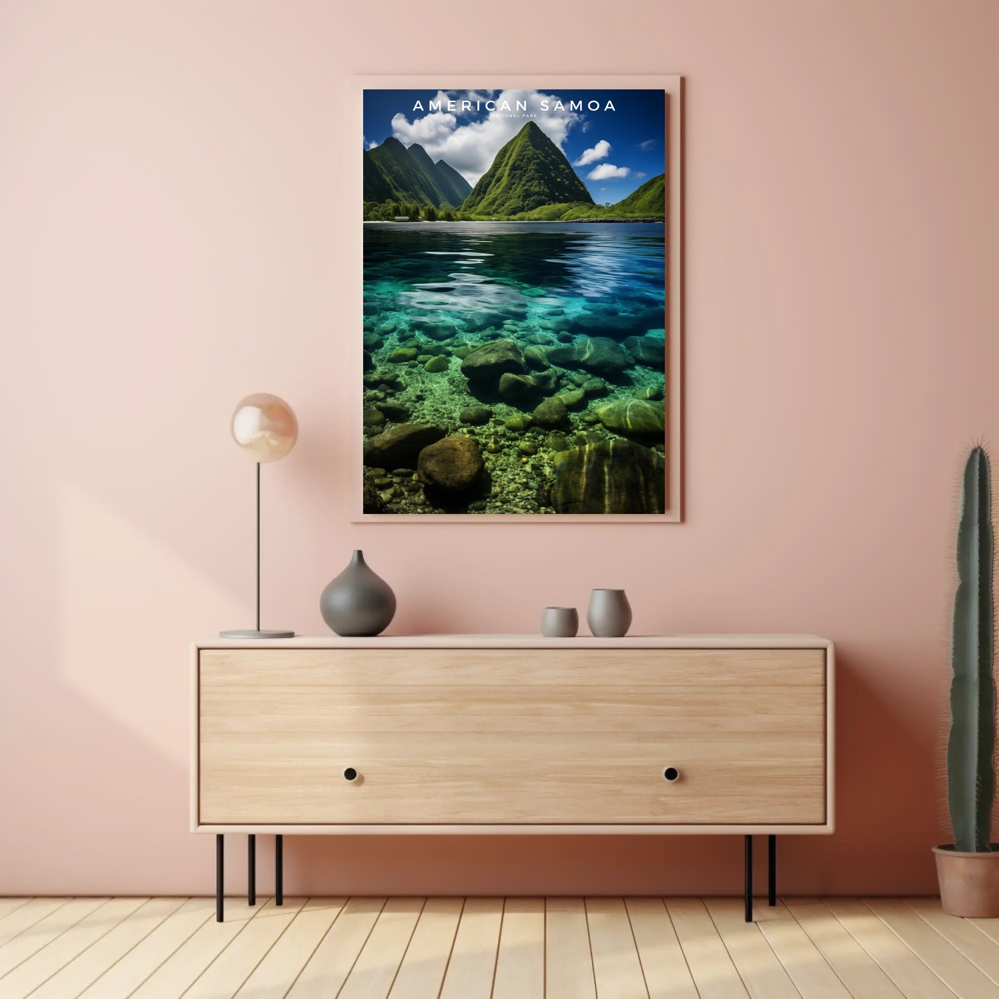 American Samoa Tranquil Waters Poster Travel Wall Art
